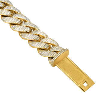 14k Yellow Gold Diamond Cuban Chain 94 Ctw